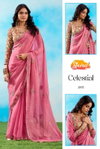 Celestial By Stavan Fancy Fabric With Embroidery Work Saree Wholesale In India